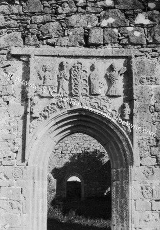 CLONTUSKERT PRIORY CHANCEL DETAIL OF INSCRIBED SLAB